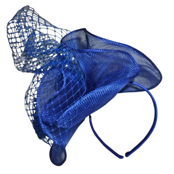SALE ITEM**Aubrey Blue Fascinator, Kentucky Derby Fascinator, Blue Derby Headband, Royal Wedding Hat, Women's Tea Hat, Blue Racewear