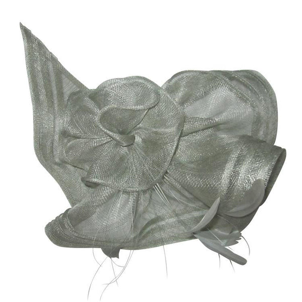 Ava Gray Fascinator, Kentucky Derby Hat, Spring Racing Millinery, KY Oaks Headband, Gray Hat, Fancy Wedding Hat, Women's Tea Party Hat
