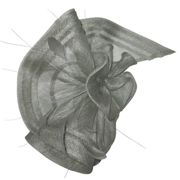 Ava Gray Fascinator, Kentucky Derby Hat, Spring Racing Millinery, KY Oaks Headband, Gray Hat, Fancy Wedding Hat, Women's Tea Party Hat