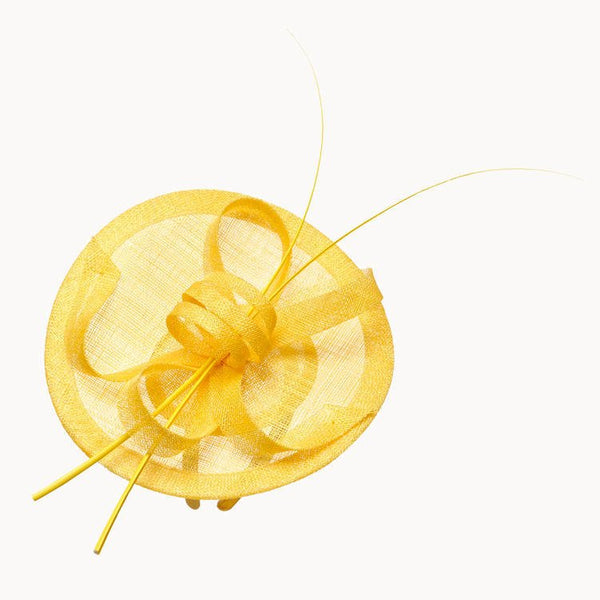 Lulu Yellow Fascinator, Kentucky Derby Hat, Fancy Yellow Hat, Spring Racing Headband, Wedding Hats for Women, Ladies Hats, Tea-Party Hat
