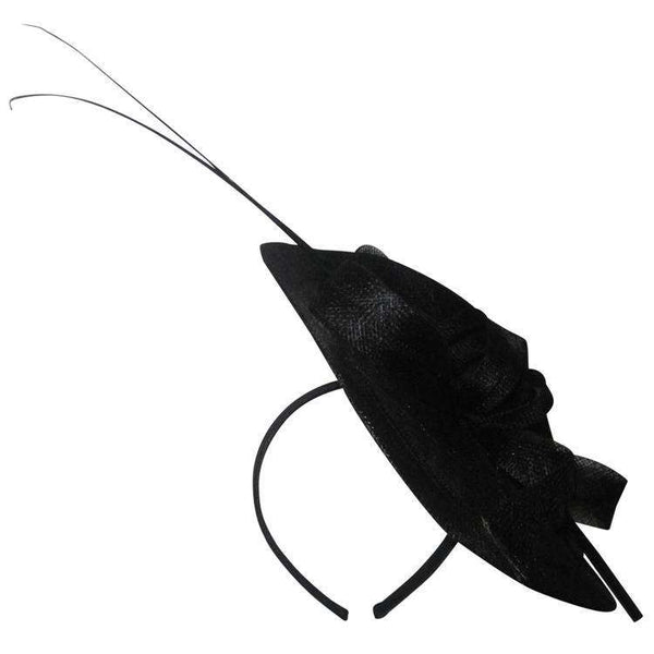 Lulu Black Fascinator, Kentucky Derby Fascinator, Fancy Black Hat, Royal Wedding Hat, Women's Spring Racing Headband, Tea-Party Hat