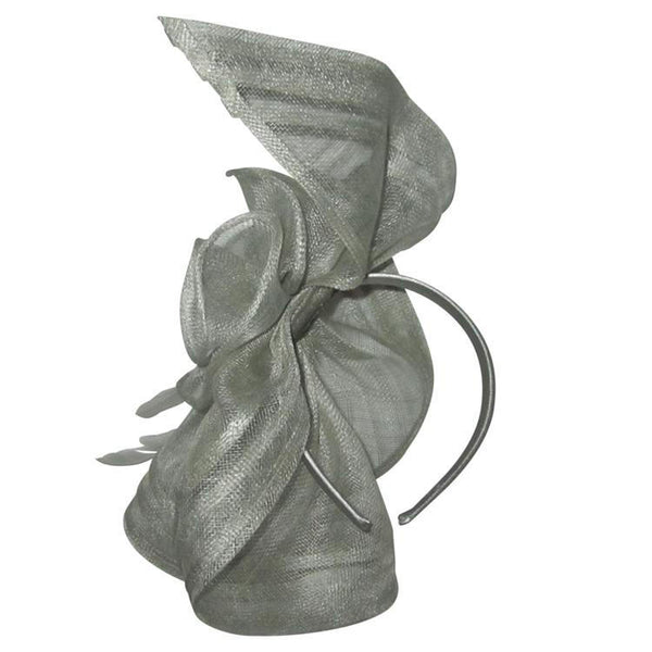 Ava Gray Fascinator, Kentucky Derby Hat, Spring Racing Millinery, KY Oaks Headband, Gray Hat, Fancy Wedding Hat, Women's Tea Party Hat
