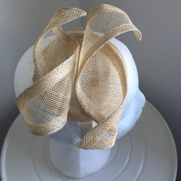 Ruby Orange Fascinator, Kentucky Derby Hat, Spring Racing Headband, Orange Mini-Hat, Royal Wedding Hat, Tea-Party Fascinator, Millinery