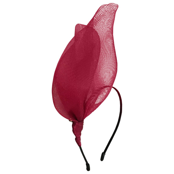 SALE ITEM* MIKA Cherry Red Fascinator, Maroon Kentucky Derby Fascinator, Cherry Oaks Headband, Spring Racing Fashion, Wedding Headpiece, Tea Hat