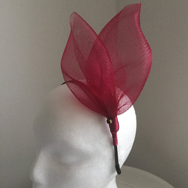 SALE ITEM* MIKA Crin Black Kentucky Derby Fascinator, Spring Racing, Royal Wedding Millinery, Fancy Hats for Women, Tea Hat with Headband