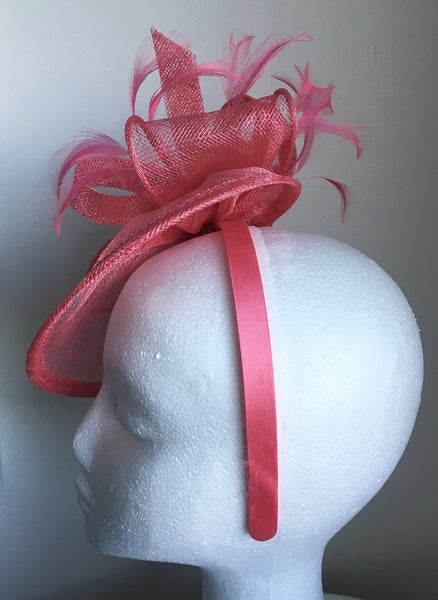 Elsa Candy Pink Fascinator, Kentucky Derby Hat, Spring Racing Fashion 2019, Wedding Hat, Fancy Oaks Headband, Pink Tea Hat, Royal Hats