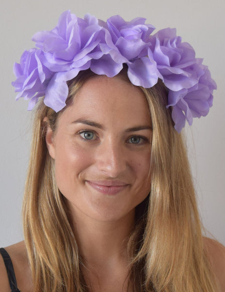 SALE item* Isabella Lilac Purple Flower Crown, Light Purple Fascinator, KY Oaks Headband, Purple Derby Headband, Ladies Tea-Party Headpiece