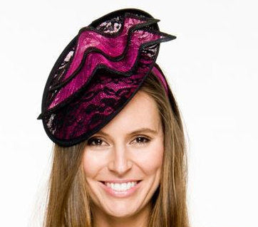 Caprice Royal Blue & Black Fascinator, Kentucky Derby Fascinator Hat, Spring Racing Fashion 2023, Wedding Hats for Women, Tea-Party Headband