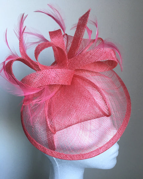 Elsa Candy Pink Fascinator, Kentucky Derby Hat, Spring Racing Fashion 2019, Wedding Hat, Fancy Oaks Headband, Pink Tea Hat, Royal Hats