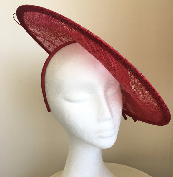 SALE Item* Lydia Maroon/ Cherry Fascinator, Kentucky Derby Fascinator, Royal Wedding Hat Maroon, Saucer Hat Cherry Red, Tea-Party Fascinator Hat, Spring Racing, Hatinator
