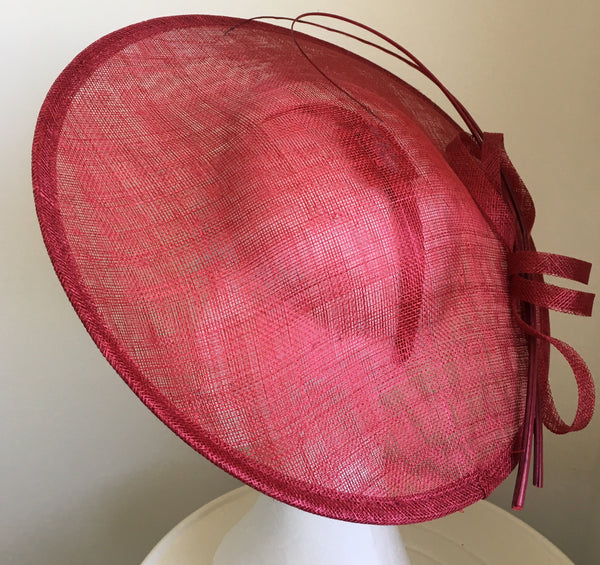 SALE Item* Lydia Maroon/ Cherry Fascinator, Kentucky Derby Fascinator, Royal Wedding Hat Maroon, Saucer Hat Cherry Red, Tea-Party Fascinator Hat, Spring Racing, Hatinator