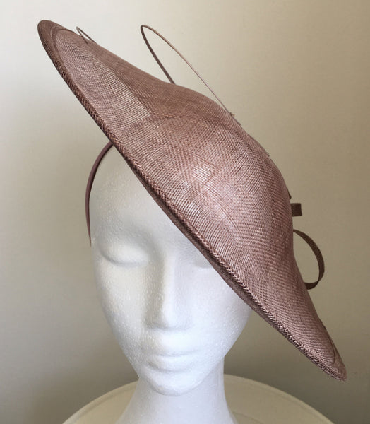 Lydia Taupe Fascinator Hatinator, Kentucky Derby Fascinator, Millinery, Saucer Hat, Tea-Party Hat, KY Oaks Fascinator, Royal Wedding Hats