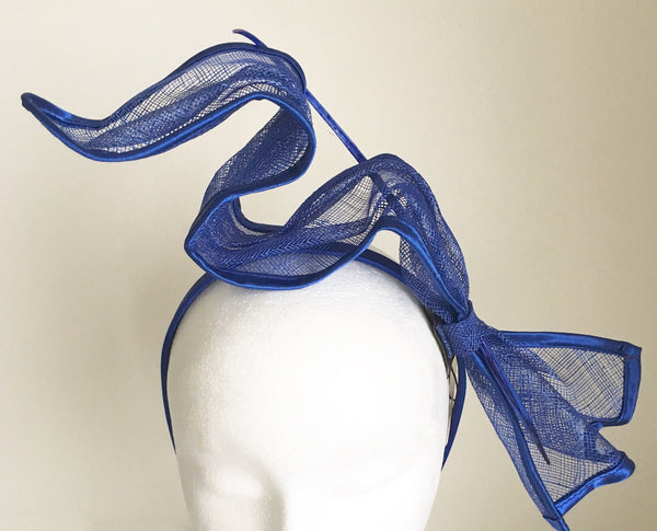Zipora Blue Derby Fascinator, Kentucky Derby Headband, Derby Hats for Women, Spring Racing Fashion, Ladies Tea-Party Fascinators