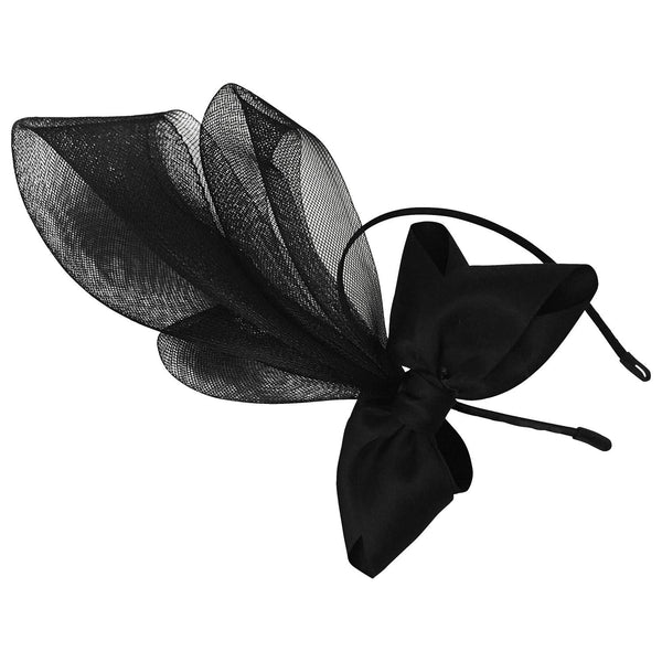 Nala Black Fascinator Headband, Kentucky Derby Headband, Spring Racing Fashion, Royal Wedding Fascinator,Derby Hats for Women, Tea Party Headpiece