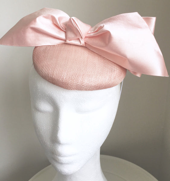 SALE* Trina Pale Pink Derby Hat, Light Pink Kentucky Derby Hat, British Wedding Hat, Royal Fascinator, Pink Oaks Hat, Derby Hats for Women