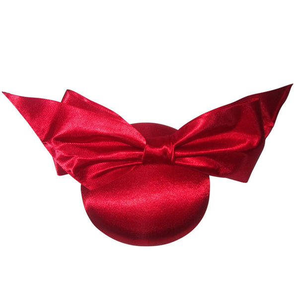 SALE item* Tiffany Red Satin Fascinator, Red Kentucky Derby Hat, Ladies Cocktail Hat, Spring Racing Fascinator, Women's Derby Hats 2023