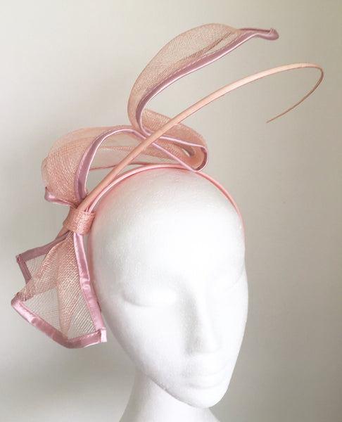 Zipora Light Pink Derby Fascinator, Kentucky Derby Fascinator Headband, KY Oaks Fashion, Spring Racing Fashion 2023, Derby Hats for Women