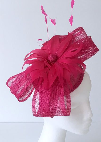 Felicity Bright Pink Fascinator, Kentucky Derby Fascinator Fuchsia, Royal Fascinator, Pink Racewear, Oaks Headband, Derby Fashion 2023