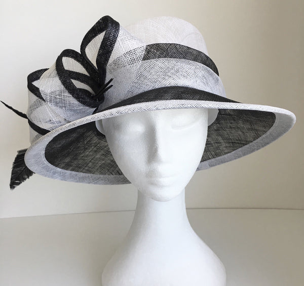 SALE item* Margot Black and White Derby Hat, Kentucky Derby Hat 2023, Fancy Hat Black and White, Women's Derby Hats, Spring Racing, Tea Hat