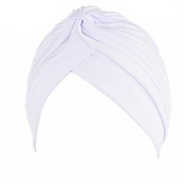 SALE item* Sana white turban head-wrap, vintage hat, lightweight beanie, women's fashion skull cap, stretch chemo cap,ladies cancer hat