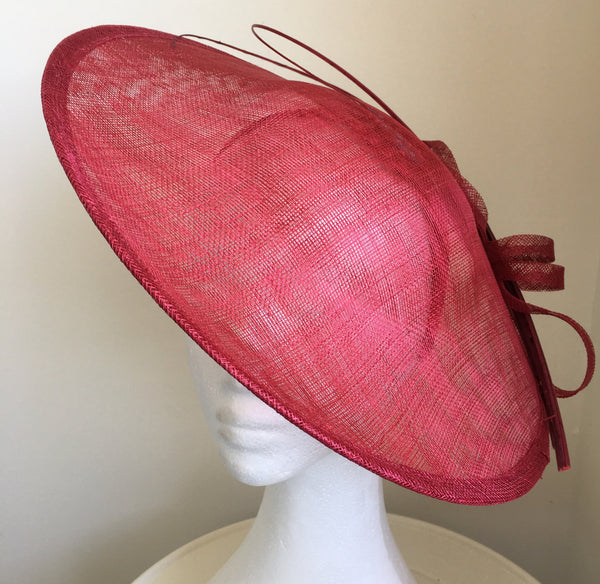 SALE Item* Lydia Maroon/ Cherry Fascinator, Kentucky Derby Fascinator, Royal Wedding Hat Maroon, Saucer Hat Cherry Red, Tea-Party Fascinator Hat, Spring Racing, Hatinator