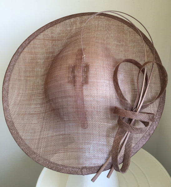 Lydia Taupe Fascinator Hatinator, Kentucky Derby Fascinator, Millinery, Saucer Hat, Tea-Party Hat, KY Oaks Fascinator, Royal Wedding Hats