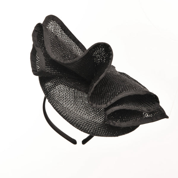 Lucy Black Straw Fascinator, Kentucky Derby Hat, Royal Wedding Hat, Fancy Hats for Women, Tea-Party Fascinator, Spring Racing Fashion 2023