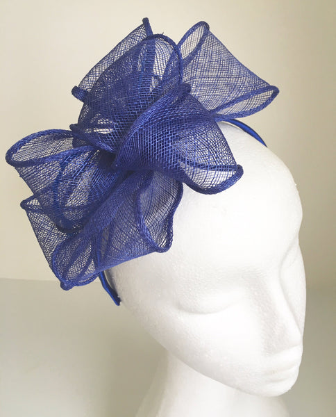 Eve Royal Blue Fascinator, Kentucky Derby Fascinator, Royal Wedding Hats, Blue Millinery, Tea Party Hat, Spring Racing Fashion, Derby Party
