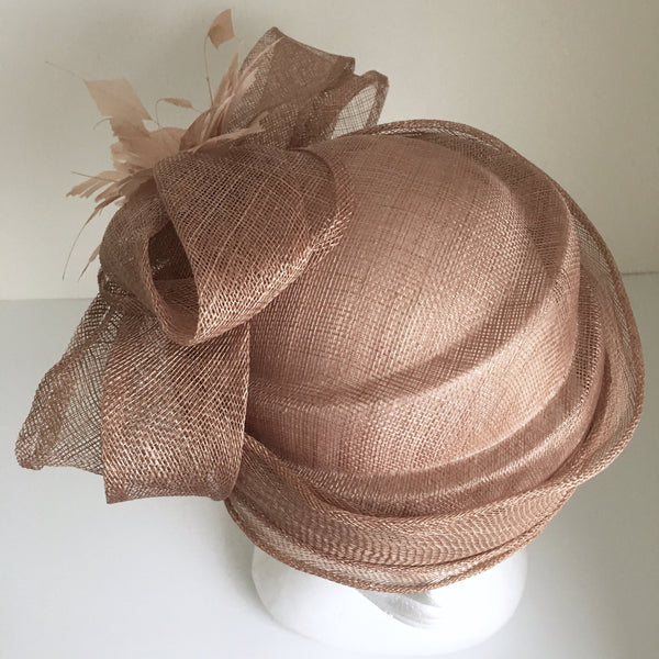 Anouk Taupe Fascinator Hat, Kentucky Derby Hat, KY Oaks Fascinator, Spring Racing Fashion 2023, Royal Wedding Hat, Tea-Party Millinery