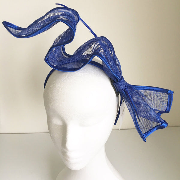 Zipora Blue Derby Fascinator, Kentucky Derby Headband, Derby Hats for Women, Spring Racing Fashion, Ladies Tea-Party Fascinators
