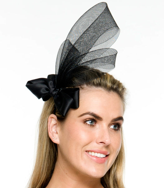 Nala Tan / Caramel Crin Fascinator with Bow, Kentucky Derby Fascinator Beige, Derby Headband, Royal Wedding Millinery, Tan Color Headpiece