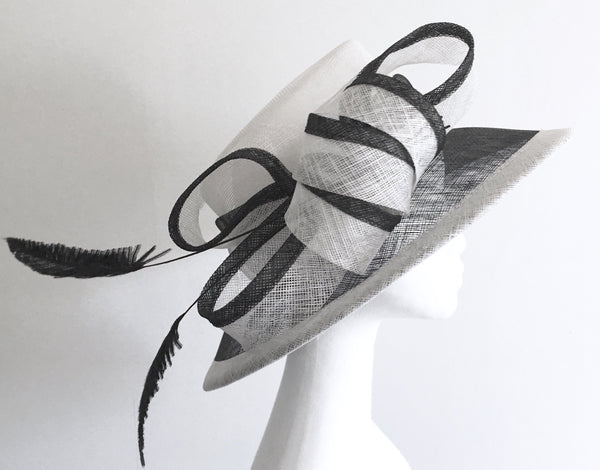 SALE item* Margot Black and White Derby Hat, Kentucky Derby Hat 2023, Fancy Hat Black and White, Women's Derby Hats, Spring Racing, Tea Hat