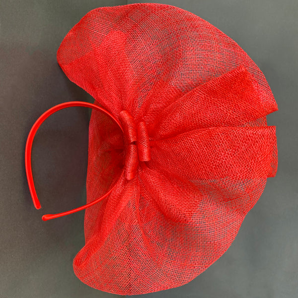 Tia Big Bright Red Derby Fascinator, Royal Wedding Hat, Kentucky Derby Hat, Spring Racing Headband, Women's Tea Hat, Red Millinery, Derby Fashion
